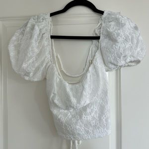 Zara Eyelet Crop Top